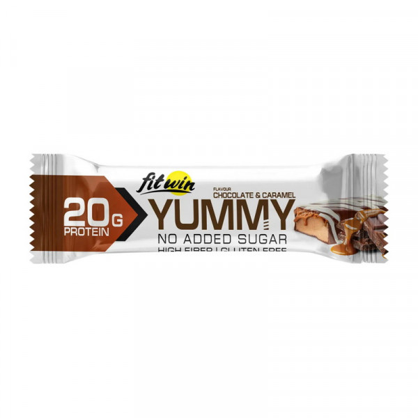FitWin Yummy Bar No Sugar Added (55 g, chocolate & caramel)