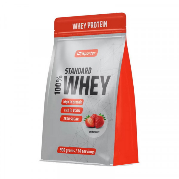 Sporter 100% Whey Standard (900 g, strawberry)