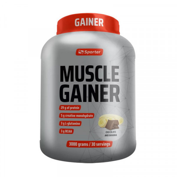 Sporter Muscle Gainer (3 kg, chocolate and banana)