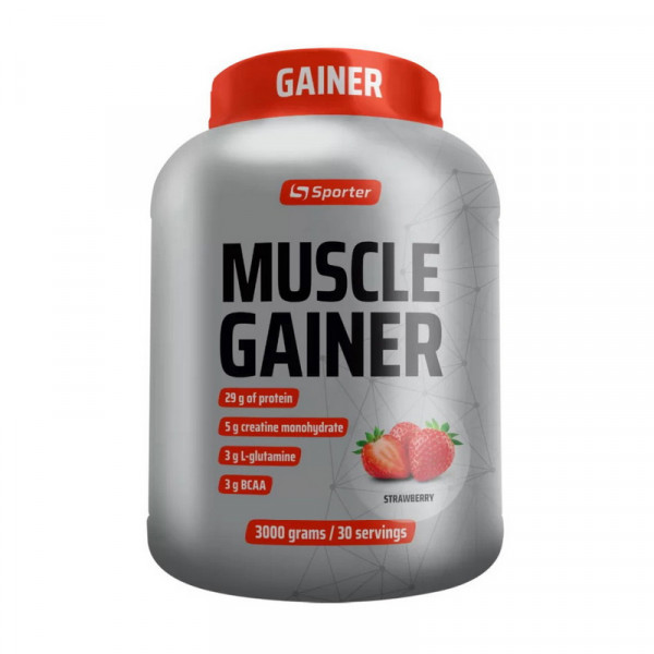 Sporter Muscle Gainer (3 kg, strawberry)