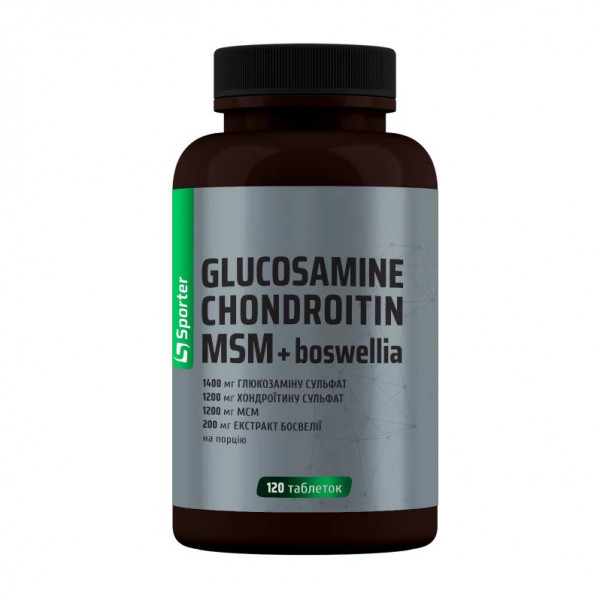 Sporter Glucosamine Chondroitin MSM + Boswellia (120 tab)