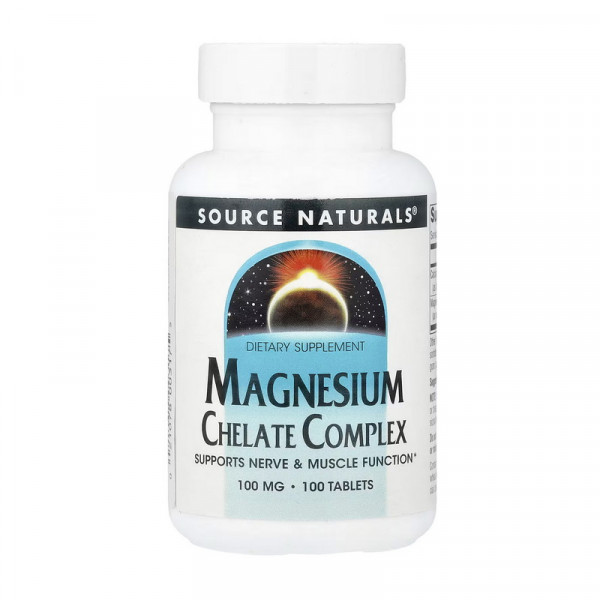 Source Naturals Magnesium Chelate Complex 100 mg (100 tab)