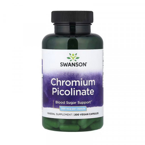 Swanson Chromium Picolinate 200 mcg (200 veg caps)