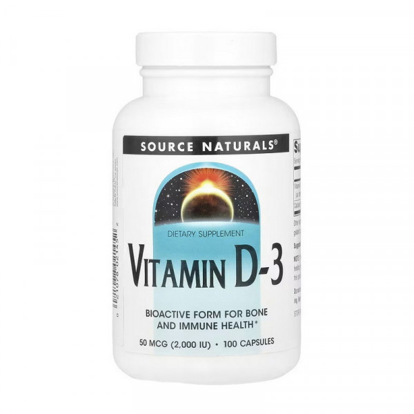 Source Naturals Vitamin D-3 2000 IU (100 caps)