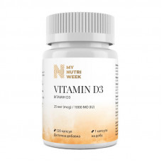 My Nutri Week Vitamin D3 1000IU (25 mcg) (120 caps)