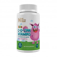 My Nutri Week Kids C+D+Zink Vitamins (60 jelly lozenges, tutti-frutti)