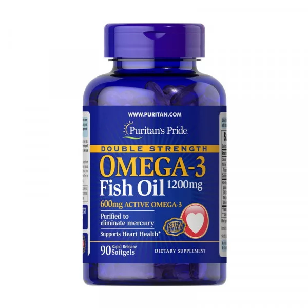 Puritan's Pride Omega-3 Fish Oil 1200 mg double strength (90 softgels)