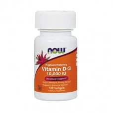 NOW Vitamin D-3 250 mcg (10,000 IU) (120 softgels)
