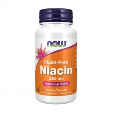 NOW Flush-Free Niacin 500 mg Double Strength (90 veg caps)