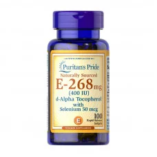 Puritan's Pride Vitamin E-268 mg natural (400 IU) alpha tocopheryl with selenium 50 mcg (100 softgels)