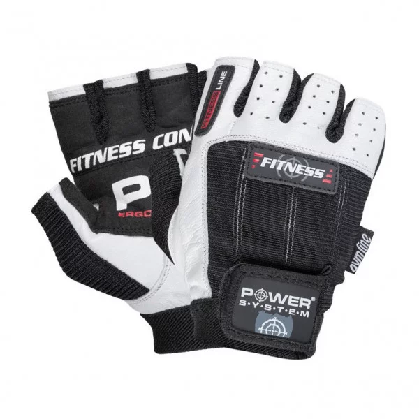Power System Fitness Gloves White-Black 2300WB (S size)