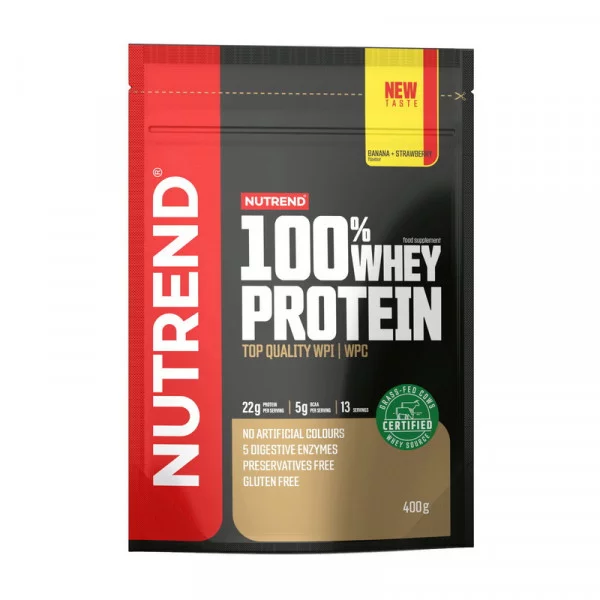 Nutrend 100% Whey Protein (400 g, banana-strawberry)